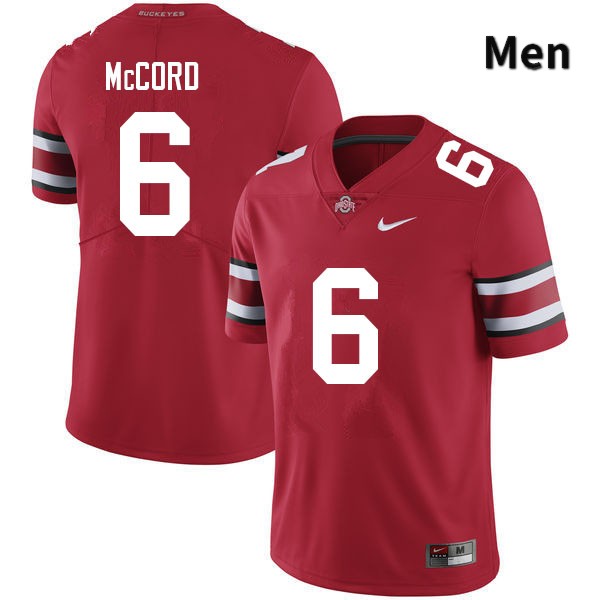 Ohio State Buckeyes Kyle McCord Men's #6 Red Authentic Stitched College Football Jersey